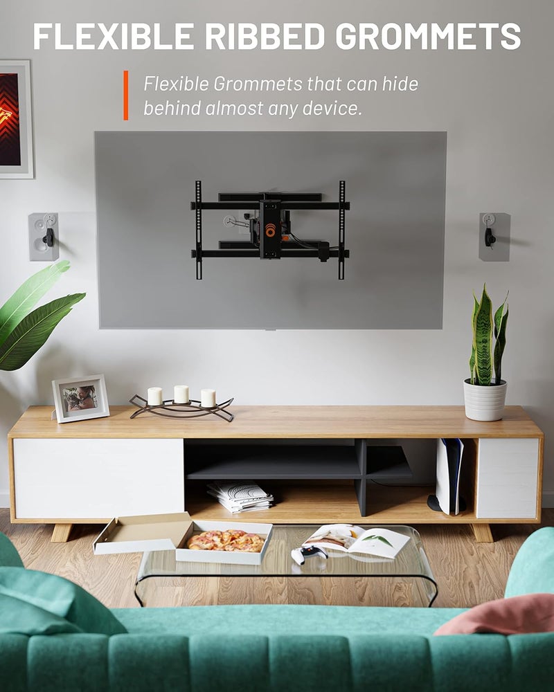 ECHOGEAR Wall Cable Hiders for Cable Management - 2.25" Mini Cord Hider Conceals 3 Low Voltage Cables Behind Wall - Perfect for Speakers, Mounted TVs, Desks & More - White 4-Pack - Image 2